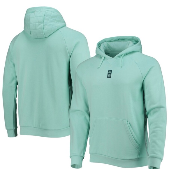 Adidas Atlanta United MLS Mint Hoodie | Men’s S | Quilted Hood Hidden Zip Pocket - Picture 2 of 12